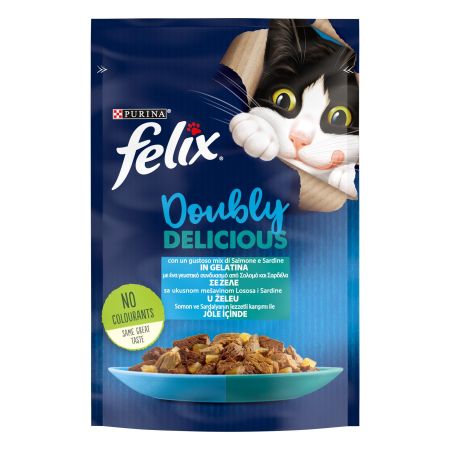 Felix Somon ve Sardalyalı Yaş Kedi Maması 85 Gr