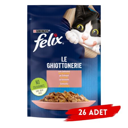 Felix Somonlu Yaş Kedi Maması 85 Gr X 26 Adet