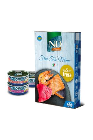 ND Balıklı Trio Menü Kedi Konserve Maması 6x70gr