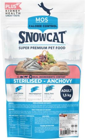 Snow Cat Plus Düşük Tahıllı Kısırlaştırılmış Balıklı Kedi Maması 1,5 Kg