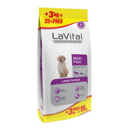 LaVital Kuzu Etli Büyük Irk Yavru Köpek Maması 15 kg