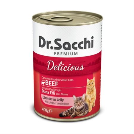 Dr. Sacchi Delicious Dana Etli Yetişkin Kedi Konservesi 400 g