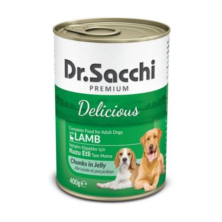 Dr. Sacchi Delicious Kuzulu Köpek Konservesi  400 gr