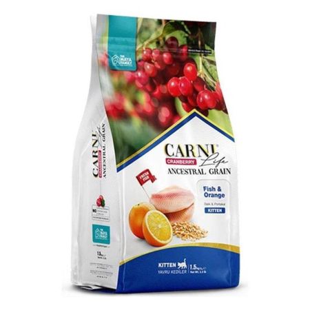 Carni Life Az Tahıllı Balık Portakal ve Kızılcıklı Yavru Kedi Maması 10 kg