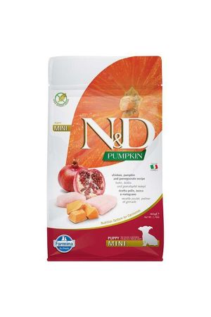 N&D Pumpkin Tavuklu ve Narlı Mini Irk Yavru Köpek Maması 2.5 Kg