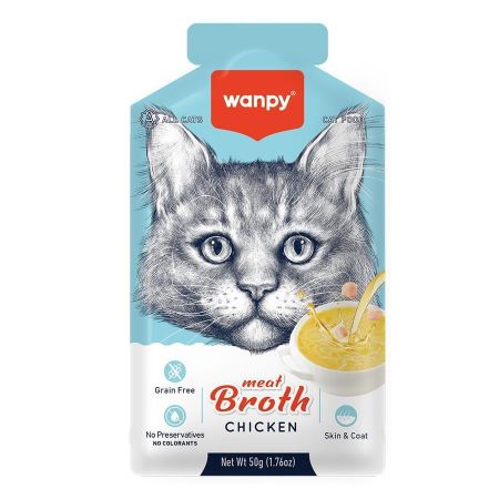 Wanpy Kediler için Tavuk Eti Çorbası 50g