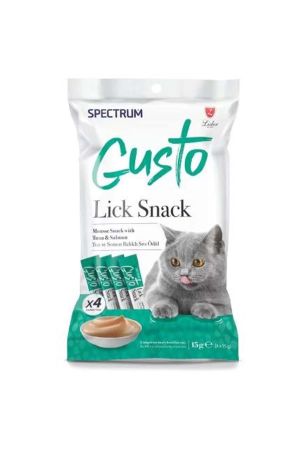 Spectrum Gusto Ton ve Somon Balıklı Sıvı Kedi Ödül Maması 15 Gr