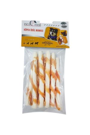 Esca Food Tavuklu Burgu Kemik Köpek Ödülü 12 Cm 90 Gr 10 lu