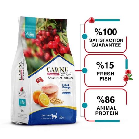Carni Life Balık Portakal Yetişkin Kedi Maması 10 kg