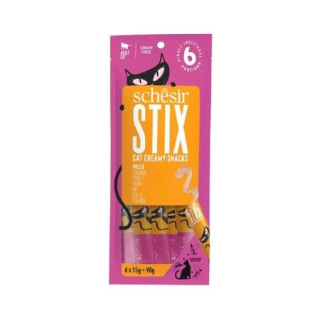 Schesir Cat Stick Tavuklu Sıvı Kedi Ödül Maması 6 Adet 15 Gr