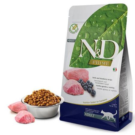 N&D Prime Kuzulu Yaban Mersinli Tahılsız Yetişkin Kedi Maması 1,5 Kg