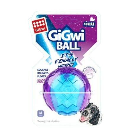 Gigwi Ball Sert Top Plastik Köpek Oyuncağı 6 Cm Mavi/Mor