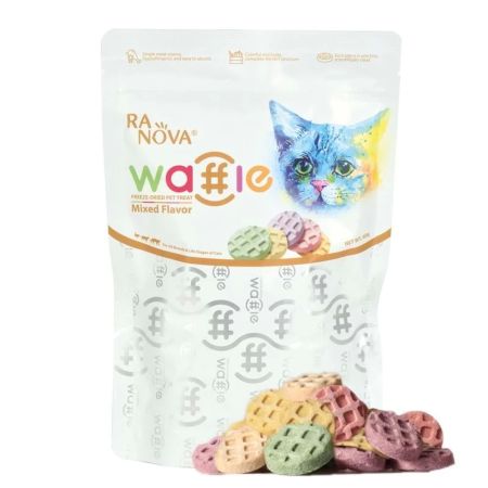 Ranova Dondurularak Kurutulmuş Etli Waffle Kedi Ödül Maması 60 gr