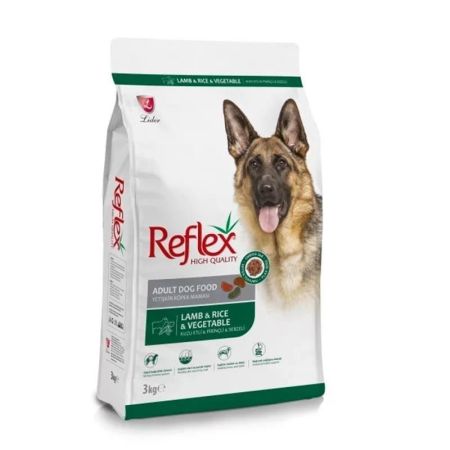 Reflex Kuzulu Pirinçli ve Sebzeli Yetişkin Köpek Maması 3 Kg