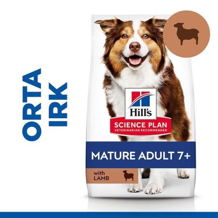 Hill’s SCIENCE PLAN Mature Adult 7+ Medium Lamb & Rice Orta Irk Kuzulu Yaşlı Köpek Maması 14 Kg