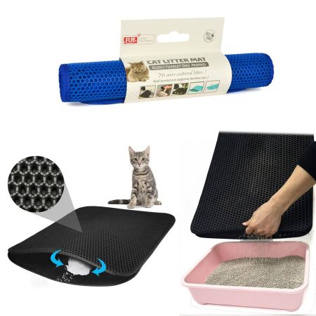 Flip Pet Lux Elekli Kedi Tuvalet Paspası 60 x 40 cm (Siyah)