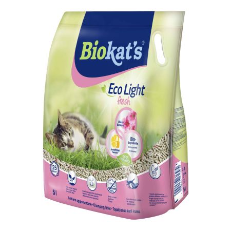 Biokat's Eco Light Fresh Cherry Blossom (Kiraz Çiçeği Kokulu) Pelet Kedi Kumu 5 Lt