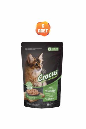 Crocus Tahılsız Tavuklu Jöleli Yavru Kedi Konserve Maması 85 Gr x 6 Adet