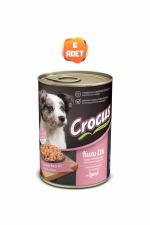 Crocus Kuzulu Yavru Köpek Konserve Maması 400 Gr x 6 Adet