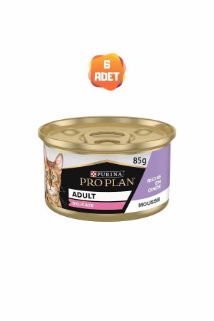 Pro Plan Delicate Hindi Etli Yetişkin Kedi Konserve Maması 85 Gr x 6 Adet