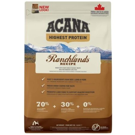 Acana Ranchlands Sığır Etli Tahılsız Yetişkin Köpek Maması 2 kg