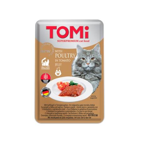 Tomi Kümes Hayvanlı Ve Domatesli Pate Kedi Konservesi 100 G