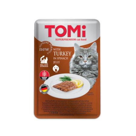 Tomi Hindili Ve Ispanaklı Pate Kedi Konservesi 100 G