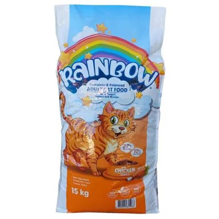 Rainbow Tavuklu Yetişkin Kedi Maması 15 kg