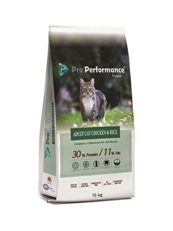 Pro Performance Tavuk Etli Pirinçli Yetişkin Kedi Maması 15 kg