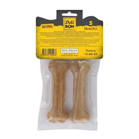 DELİBON DERİ PRES KEMİK 12CM S BOY 2Lİ PAKET NATUREL 12CMX2AD.