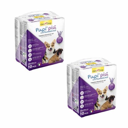 GimDog Pupi Piu Lavanta Kokulu Köpek Çiş Pedi 10'lu - 60x90cm (2'li Avantaj Paket)