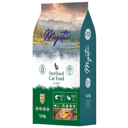 Mystic Somonlu Kısırlaştırılmış Yetişkin Kedi Maması 1,5 kg