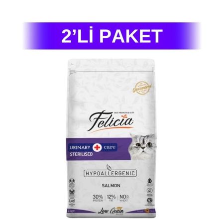 Felicia Somon Balıklı Kısır Yetişkin Kedi Maması 2 kg 2 Adet
