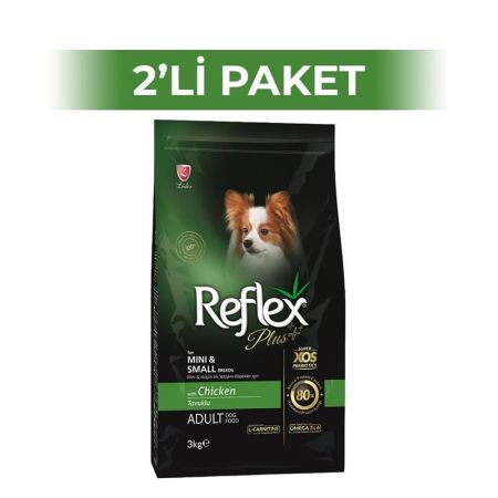 Reflex Plus Mini ve Küçük Irk Tavuklu Yetişkin Köpek Maması 3 kg 2 Adet