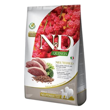N&D Quinoa Kısırlaştırılmış Ördek ve Brokoli Büyük ve Orta Irk Yetişkin Köpek Maması 12 kg