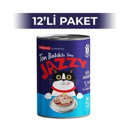 Dardanel Jazzy Ton Balıklı Kedi Konservesi 400 gr 24 Adet