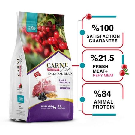 Carni Life Kuzu ve Böğürtlen Mini Yavru Köpek Maması 7 kg
