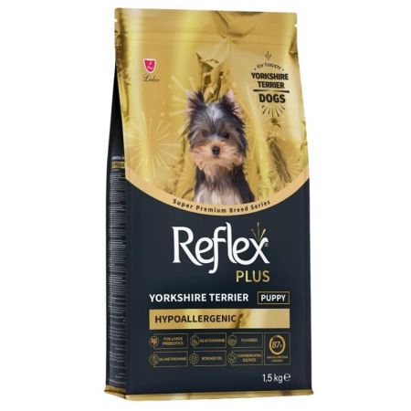 Reflex Plus Yorkshire Terrier Hypoallergenic Tavuklu Yavru Köpek Maması 1,5 kg