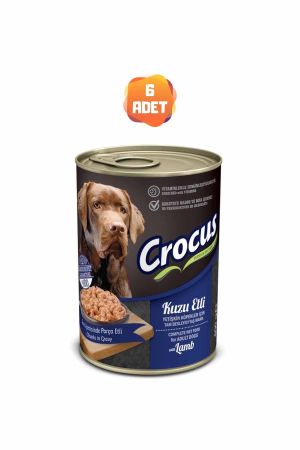 Crocus Kuzulu Yetişkin Köpek Konserve Maması 400 Gr x 6 Adet