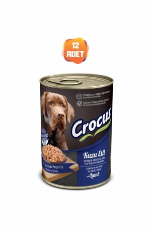 Crocus Kuzulu Yetişkin Köpek Konserve Maması 400 Gr x 12 Adet