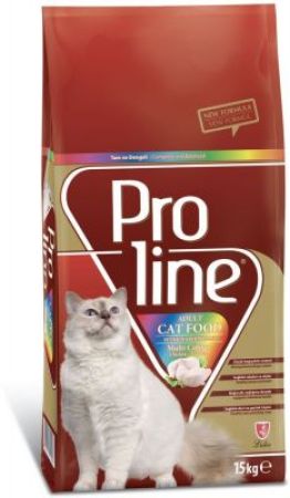 ProLine Renkli Taneli Yetişkin Kedi Maması 15 Kg