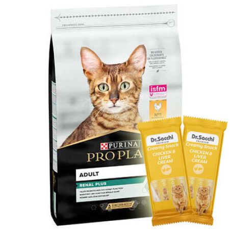 Pro Plan Tavuk Etli Yetişkin Kedi Maması 3 Kg + 2 Adet Dr Sacchi 4 lü Creamy Ödül