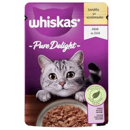 Whiskas Pouch in Jelly Tavuklu Kedi Yaş Maması 85 Gr