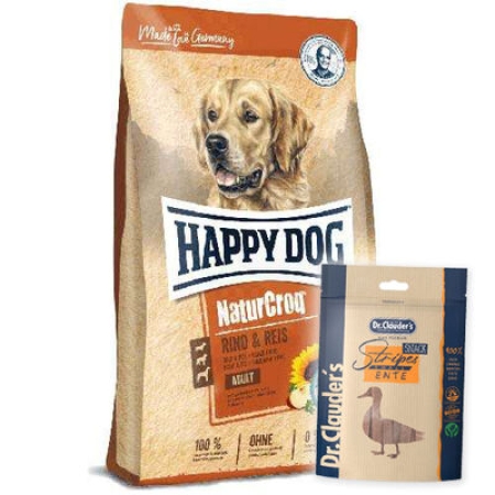 Happy Dog NaturCroq Biftekli Köpek Maması 15 Kg + Dr.Clauders Ödül 80 Gr