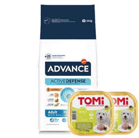 Advance Maxi Adult Tavuk Etli Köpek Maması 14 Kg + 2 Adet Tomi Kuzu Pate 300 Gr Yaş Mama