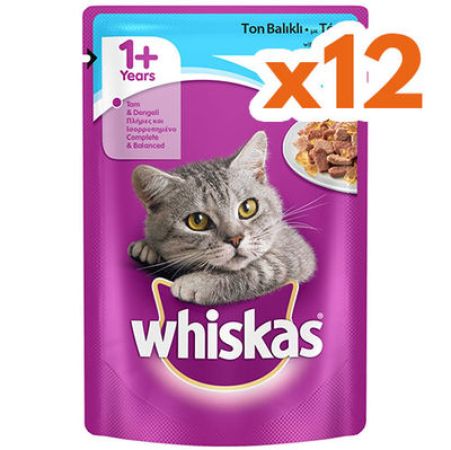 Whiskas Pouch Jöleli Ton Balıklı Kedi Yaş Maması 85 Gr - (12 Adet x 100 Gr)