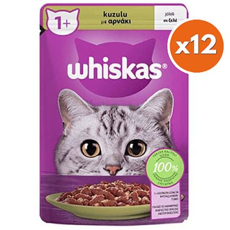 Whiskas Pouch Jöleli Kuzu Etli Kedi Yaş Maması 85 Gr x 12 Adet