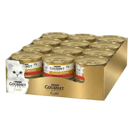 Gourmet Gold Kıyılmış Sığır Etli Kedi Maması 85 Gr x 24 Adet