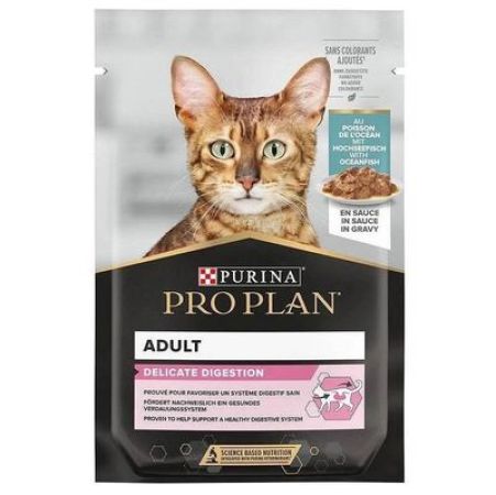 Pro Plan Pouch Delicate Sos İçinde Okyanus Balıklı Kedi Yaş Maması 85 Gr