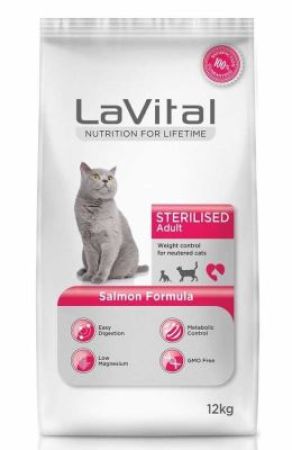 La Vital Somonlu Kısırlaştırılmış Kedi Maması 12 KG